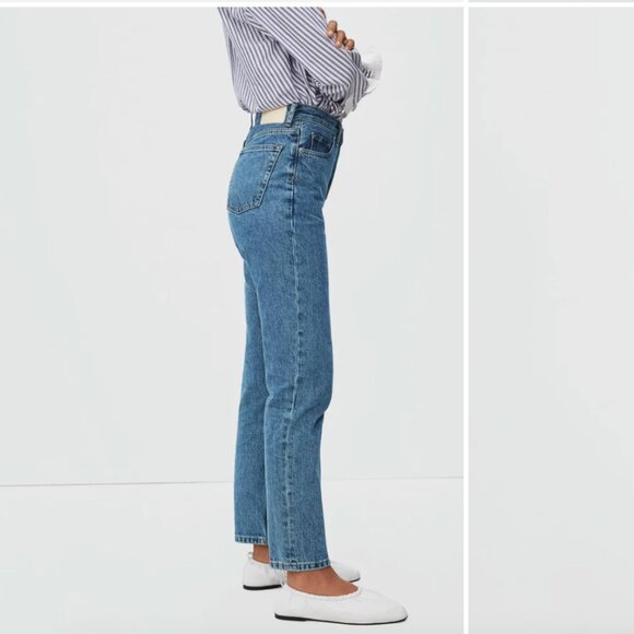 Everlane ’90s Cheeky Jean Medium Blue Wash 30 Ankle Organic Cotton Pants - Picture 13 of 13